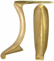 Schuetzen buttplate, sand cast brass

Overall length 5-1/4", width 1-1/2", comb 3-1/2"